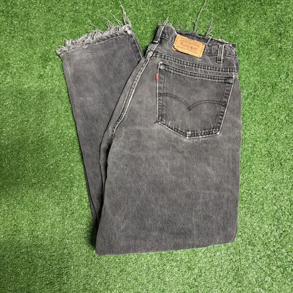 1995 Levi’s 560 Jeans Men’s 38x34 Black Distressed Thrashed Vintage Y2K Denim